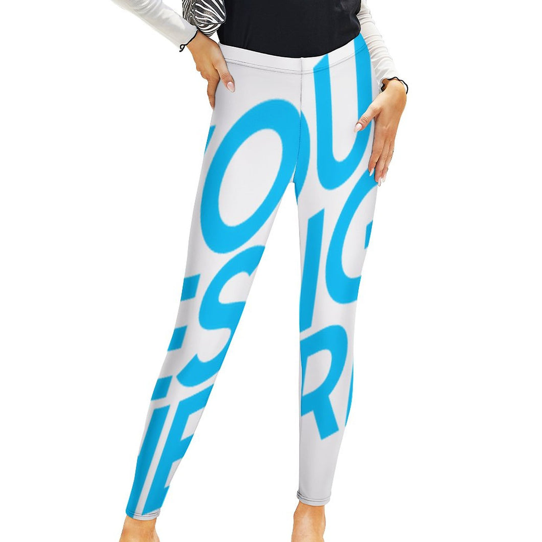 Leggings casuales regulares cintura alta pantalones deportivos de yoga para mujer NZ205 Personalizados con Impresión Completa de una imagen con Foto Logo Patrón Texto