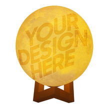 Cargar imagen en el visor de la galería, Lámpara de Luna Tricolor con Impresión a Doble Cara de Diseño Personalizado Personalizada con Tus Fotos o Textos
