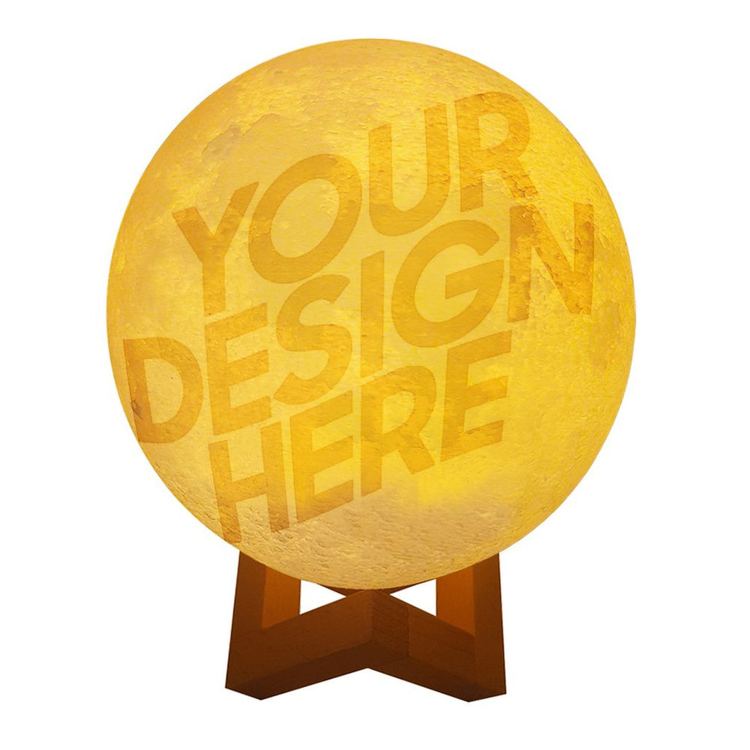 Lámpara de Luna Tricolor con Impresión a Doble Cara de Diseño Personalizado Personalizada con Tus Fotos o Textos