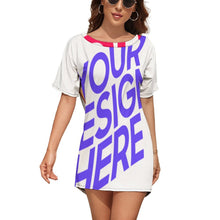 Cargar imagen en el visor de la galería, Vestido de mujer NZ023 Vestido de verano personalizado con patrón foto texto (impresión de imágenes múltiples)
