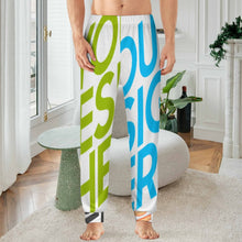 Cargar imagen en el visor de la galería, Pantalón de pijama suave para hombre D27P personalizado con patrón foto texto (impresión de imágenes múltiples)

