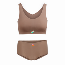 Cargar imagen en el visor de la galería, Conjunto Suave de Sujetador sin Aros y Braga / Sostén   de Tirante Ajustable / Ropa Interior  sin Rastro para Mujer WH021 Personalizado con Impresión en Media de Una Imagen con Foto Texto Patrón
