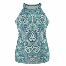 Cargar imagen en el visor de la galería, Camiseta sin Mangas de Verano con Cuello Redondo Para Mujer Personalizada YK Estampado de Una Imágen con Diseño de Logotipo de Texto con Patrón Fotográfico
