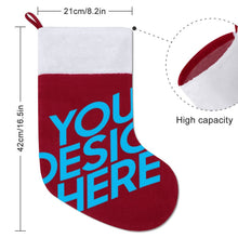 Cargar imagen en el visor de la galería, Calcetines de Navidad de Poliéster con Diseño Personalizado de Tu Texto o Imagen Online

