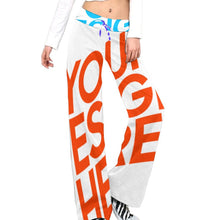 Cargar imagen en el visor de la galería, Pantalones de yoga rectos con cordones para mujer XP Personalizados con Impresión Completa de múltiples imágenes con Foto Logo Patrón Texto
