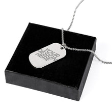 Cargar imagen en el visor de la galería, Collar Conmemorativo / Colgante de Placa Identificación para Mujer Hombre SS1401117 Grabado Personalizado con Texto Nombre
