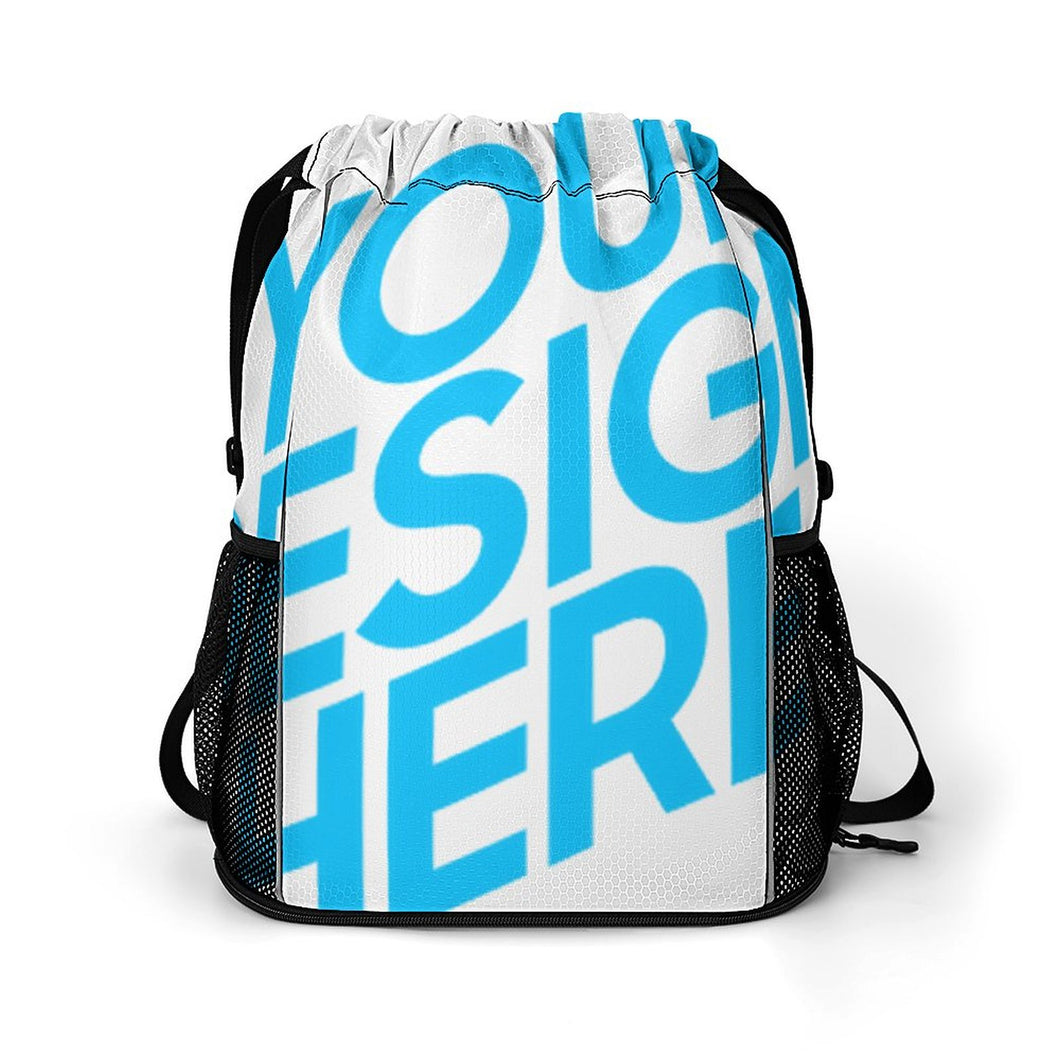 Mochila de viaje bolsa de gimnasio mochila deportiva con cordón (separación húmeda y seca) personalizado con patrón foto texto
