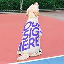 Cargar imagen en el visor de la galería, Camisas de verano para mascotas LM027 Camisa con estampado de perro y gato de estilo hawaiano transpirable fresca personalizado con patrón foto texto (impresión de imagen única)
