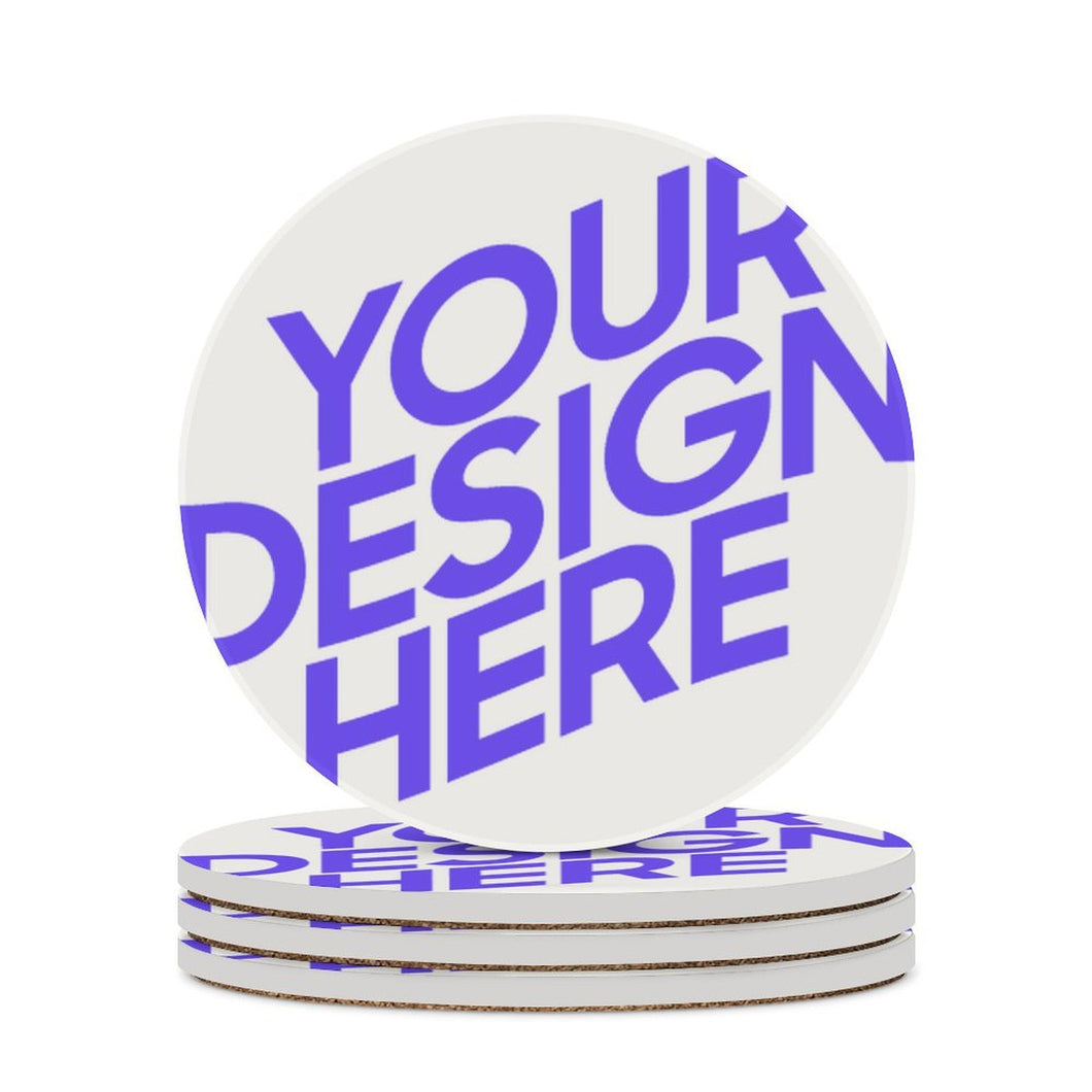Posavasos Redondo de Cerámica con Impresión Directa UV de Diseño Personalizado Personalizada con Foto, Texto o Logo