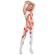Cargar imagen en el visor de la galería, Mono Jumpsuit de Yoga Leggings Deportivos de Entrenamiento Ejercicio Fitness XG001 Personalizado con Impresión Completa de múltiples imágenes con Foto Logo Patrón Texto
