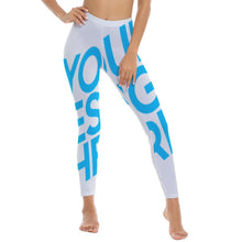 Cargar imagen en el visor de la galería, Pantalones Deportivos de Yoga Mallas de Fitness Ejercicio de Cintura Alta para Mujer SY010 Personalizados con Impresión Completa de una imagen con Foto Logo Patrón Texto
