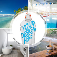 Cargar imagen en el visor de la galería, Poncho Toalla de Playa con Capucha Suave para Mujer Hombre NZ158 Personalizada con Impresión Completa con Foto Logo Patrón Texto
