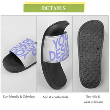 Cargar imagen en el visor de la galería, Zapatillas de baño antideslizantes de PVC blanco negro para hombre mujer FS0807021 Personalizadas con Impresión Completa con Foto Logo Patrón Texto
