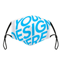 Cargar imagen en el visor de la galería, Mascarilla para PM2.5 (Cuerda Negra)  con Diseño Personalizado Personalizada con Foto, Texto o Logo
