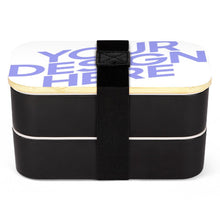 Cargar imagen en el visor de la galería, Caja Bento PP con Dos Capas Correa Elástica / Caja de Almuerzo Plástica con Cubiertos para Niños Adultos Trabajo Escuela Comida JJ0522203 Personalizada con Impresión Completa con Foto Logo Patrón Texto

