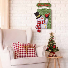Cargar imagen en el visor de la galería, Cuadro de Madera de Muñeco de Nieve Navideño con Diseño Personalizado Personalizada de Tus Fotos o Textos
