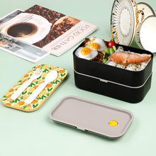 Cargar imagen en el visor de la galería, Caja Bento PP con Dos Capas Correa Elástica / Caja de Almuerzo Plástica con Cubiertos para Niños Adultos Trabajo Escuela Comida JJ0522203 Personalizada con Impresión Completa con Foto Logo Patrón Texto
