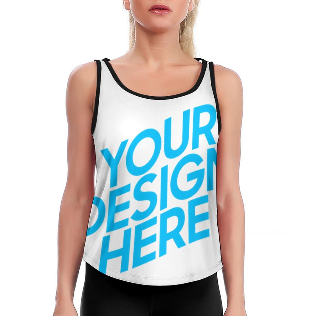 Chaleco de Yoga Camiseta sin Mangas Espalda Abierta de Ejercicio Fitness Deporte para mujer YJ006 Personalizado con Impresión Completa con Foto Logo Patrón Texto