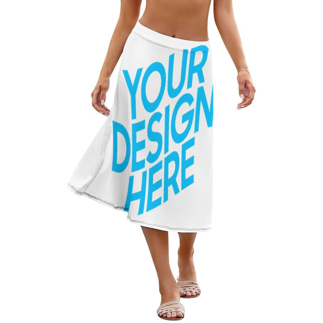 Falda larga holgada suave de moda verano con estampado para Mujer NZ030 Personalizada con Impresión Completa de una imagen con Foto Logo Patrón Texto