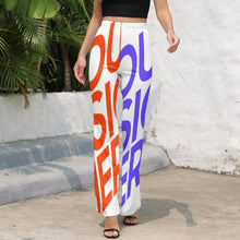 Cargar imagen en el visor de la galería, Pantalones acampanados holgados deportivos con estampado para mujer LP Personalizados con Impresión Completa de múltiples imágenes con Foto Logo Patrón Texto

