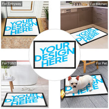 Cargar imagen en el visor de la galería, Alfombra de Tela sin Tejida de Goma Negra con Diseño Personalizada JJ0506002 con Tu Texto Foto Patrón
