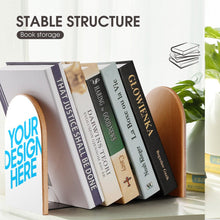 Cargar imagen en el visor de la galería, Sujeta Libros 2 Pares / Oficina Soporte Libros Talla Grande / Sujetalibros Originales / Estanteria de Madera para Escuela Decoración del Hogar BG1613026 Personalizada con Foto Logo Patrón Texto
