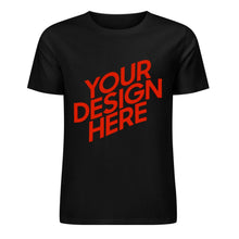 Cargar imagen en el visor de la galería, Camiseta 100% algodón orgánico estampada en el frente personalizado con patrón foto texto
