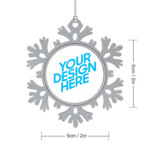 Cargar imagen en el visor de la galería, Decoraciones Navideñas de Copos de Nieve Colgantes con Diseño Personalizado de Tus Patrones o Nombres Online
