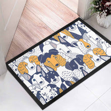 Cargar imagen en el visor de la galería, Alfombra de Tela sin Tejida de Goma Negra con Diseño Personalizada JJ0506002 con Tu Texto Foto Patrón
