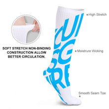 Cargar imagen en el visor de la galería, Calcetines Transpirables Mejor Apoyo para correr atletismo para mujeres y hombres FS0808008 Personalizados con impresión completa con Foto Logo Patrón Texto
