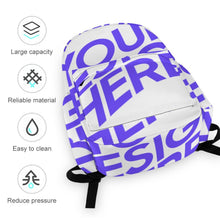 Cargar imagen en el visor de la galería, Mochila escolar de tela Oxford, mochila escolar, mochila de viaje para niños / niñas personalizado con patrón foto texto
