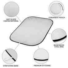 Cargar imagen en el visor de la galería, Parasoles Plegables Universales (un Par) para Parabrisas Delantero de Coche SUV Camiones QC1104037 Personalizados Impresion Completa de Una Imagen con Foto Logo Patrón Texto
