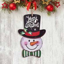 Cargar imagen en el visor de la galería, Cartel de Madera de Muñeco de Nieve de Navidad con Diseño Personalizado Personalizada de Tus Imágenes o Textos

