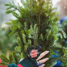 Cargar imagen en el visor de la galería, Adornos Decoraciones de Navidad de Corazón / Adornos Navideños Personalizados con Foto Logo Patrón Texto (Impresión Completa de Una Imagen)
