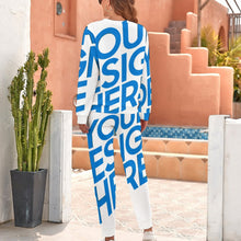 Cargar imagen en el visor de la galería, Traje de sudadera clásico casual de moda para mujer CT20 Personalizado con Impresión Completa de una iamgen con Foto Logo Patrón Texto
