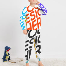 Cargar imagen en el visor de la galería, Traje / Conjunto de pijama suave con estampado para niños JTZ Personalizado con Impresión Completa de múltiples imágenes con Foto Logo Patrón Texto
