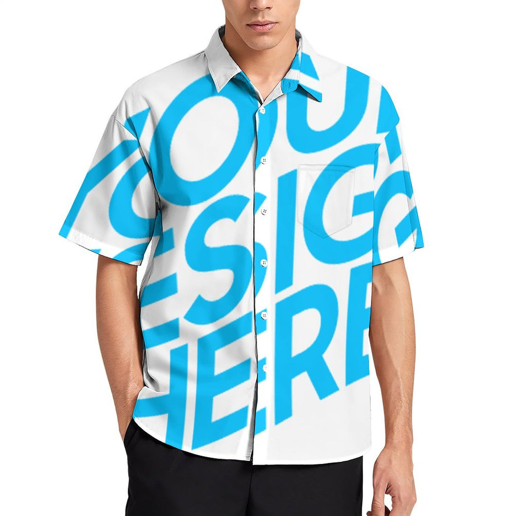 Camisa / Camiseta Manga Corta con Solapa Bolsillo para hombre B339 Personalizada con Impresión Completa de una imagen con Foto Logo Patrón Texto