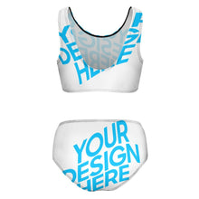 Cargar imagen en el visor de la galería, Bikini / Bañador de dos Piezas con Estampado para Niñas NT013 Personalizado con Impresión Completa con Foto Logo Patrón Texto
