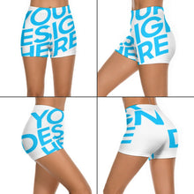 Cargar imagen en el visor de la galería, Pantalones Cortos de Yoga Cintura alta Leggings de Entrenamiento Ejercicio para mujer FS0813007 Personalizados con Impresión Completa con Foto Logo Patrón Texto
