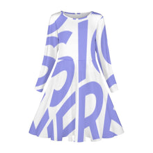 Cargar imagen en el visor de la galería, Vestido Lindo con Volante y Estampado de Manga Larga Cuello Redondo para Otoño Invierno para Niña Chica CRQ Personalizado Impresion Completa de Una Imagen con Foto Logo Patrón Texto
