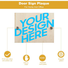 Cargar imagen en el visor de la galería, Placa con número de la casa Chapa Plancha de casa de Madera Cuadrada GY0903350 Personalizado Personalizada con Foto, Texto o Logo
