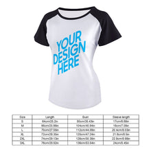 Cargar imagen en el visor de la galería, Camiseta Deportiva para Mujer de manga corta de Algodón FS0803028 Personalizada con Foto Logo Patrón Texto
