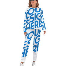 Cargar imagen en el visor de la galería, Traje de sudadera clásico casual de moda para mujer CT20 Personalizado con Impresión Completa de una iamgen con Foto Logo Patrón Texto

