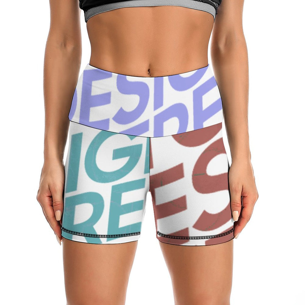 Leggings de Yoga Pantalones Cortos Deportivos Entrenamiento Cintura Alta para Mujer Y10A Personalizados con Impresión Completa de múltiples imágenes con Foto Logo Patrón Texto