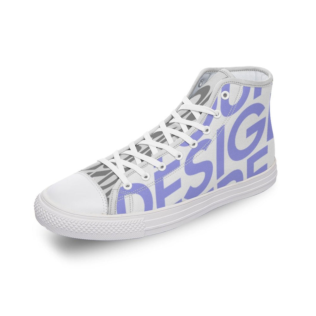 Zapatos de lona altos Diseño Asimétrico para Mujer Hombre FS0811010 Personalizados con Impresión Completa con Foto Logo Patrón Texto