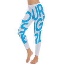 Cargar imagen en el visor de la galería, Pantalones Deportivos de Yoga Mallas de Fitness Ejercicio de Cintura Alta para Mujer SY010 Personalizados con Impresión Completa de una imagen con Foto Logo Patrón Texto
