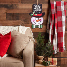 Cargar imagen en el visor de la galería, Cartel de Madera de Muñeco de Nieve de Navidad con Diseño Personalizado Personalizada de Tus Imágenes o Textos
