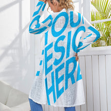 Cargar imagen en el visor de la galería, Cárdigan Blusa de longitud media fresco para mujer NZ060 Personalizado con Impresión Completa de una imagen con Foto Logo Patrón Texto
