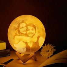 Cargar imagen en el visor de la galería, Lámpara de Luna Tricolor con Diseño Personalizado Personalizada de Tus Fotos o Nombres

