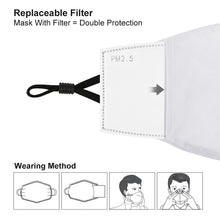 Cargar imagen en el visor de la galería, Mascarilla para PM2.5 (Cuerda Negra)  con Diseño Personalizado Personalizada con Foto, Texto o Logo
